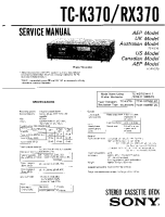 Sony TC-K370 - Service Manual 